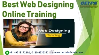 Best Web Designing Online Training | Cetpa Infotech