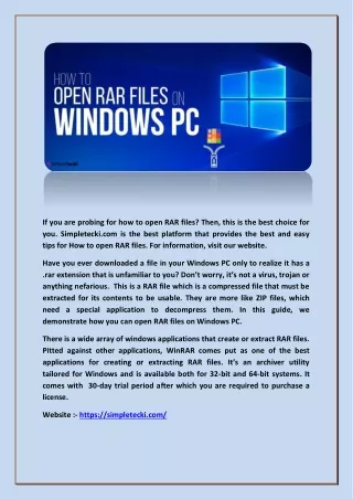 How To Open Rar Files - Simple Tecki