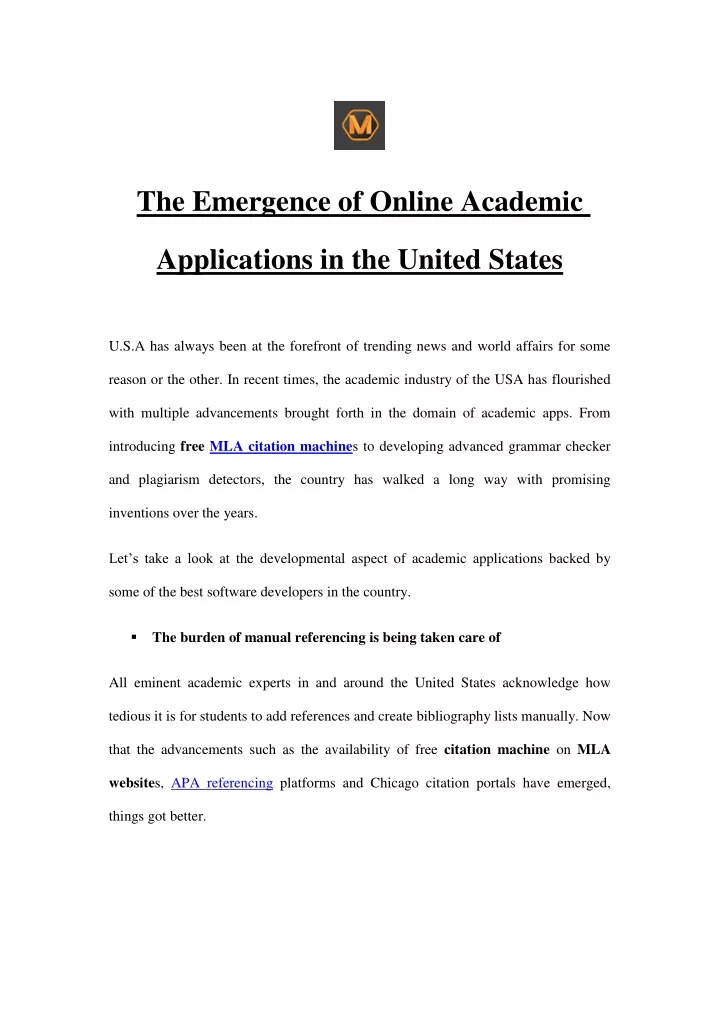 the emergence of online academic