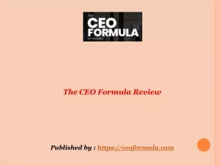 The CEO Formula Review
