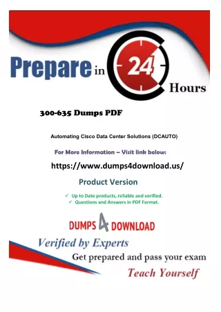 Now Perform Your Preparation In The Shortest Way With 300-635 Dumps