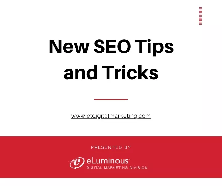 new seo tips and tricks