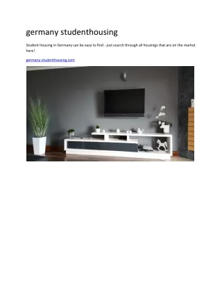 germany studenthousing