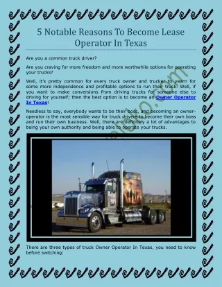 5 Notable Reasons To Become Lease Operator In Texas