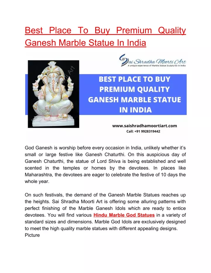 best place to buy premium quality ganesh marble