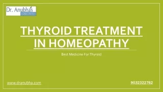 Thyroid treatment in homeopathy