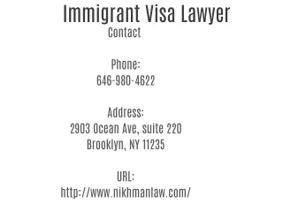 Immigrant Visa Lawyer