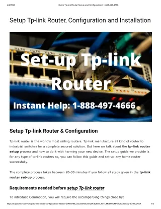 How  to Setup Tp-link Router & Configuration?