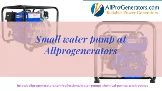 sm all water pump at allprogenerators