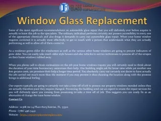 window glass replacement