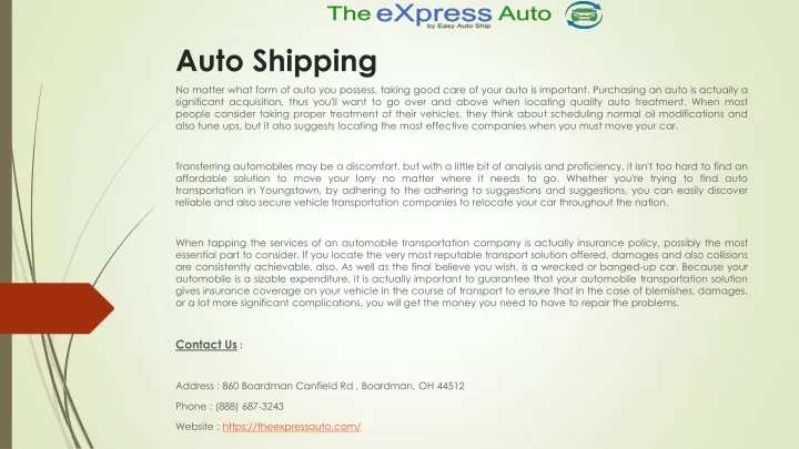 auto shipping