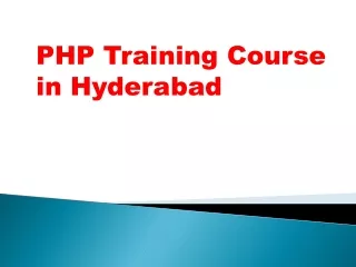 Job Oriented PHP Training Course in Hyderabad