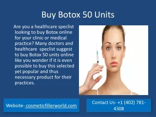 Buy Botox 50 units