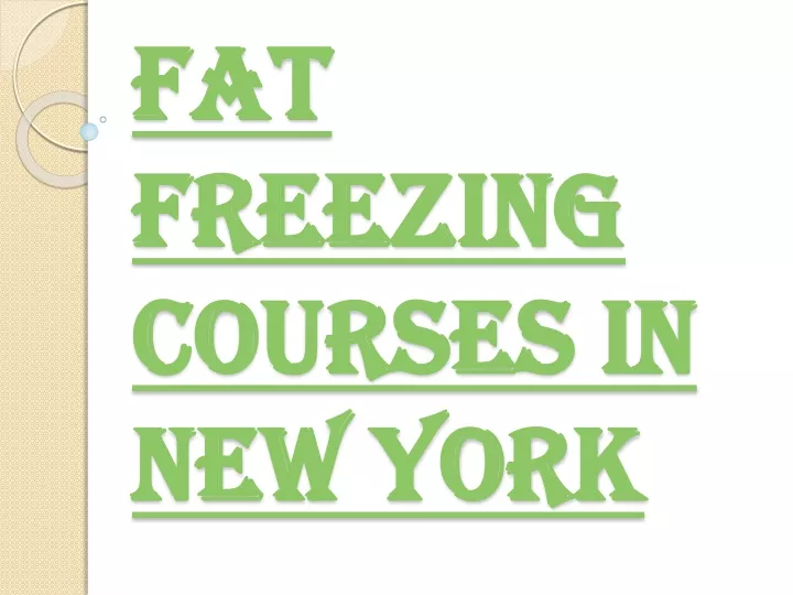 fat freezing courses in new york