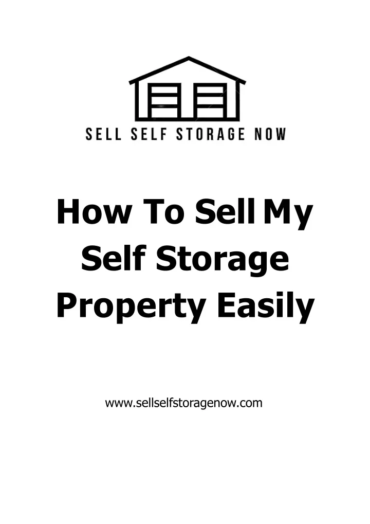 how to sell my self storage property easily