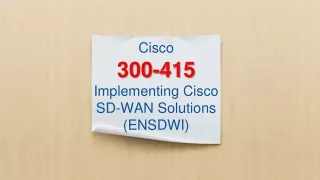 Cisco 300-415 Exam Questions Answers