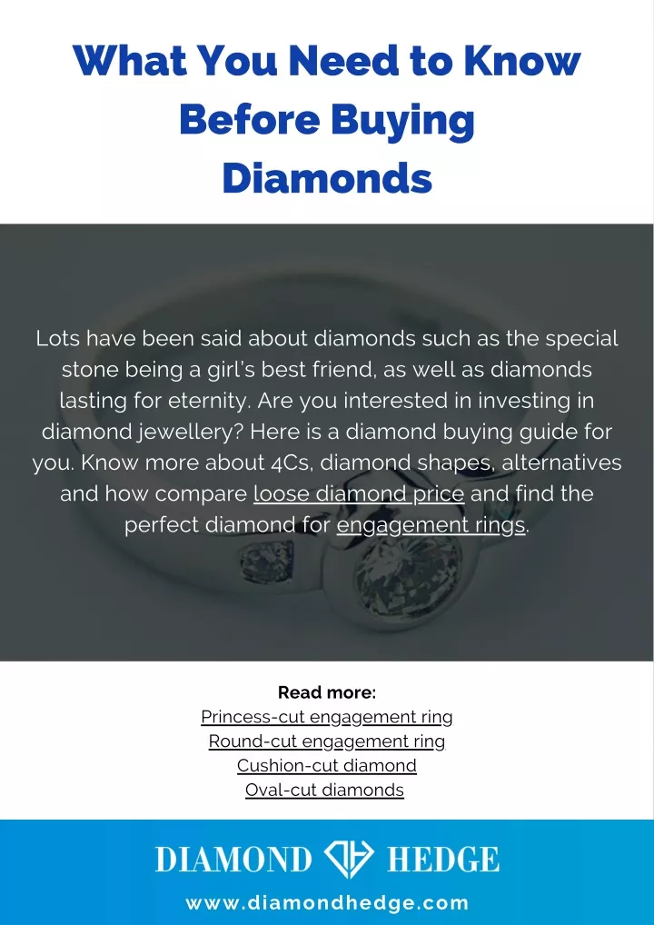 what you need to know before buying diamonds