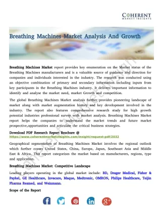 Breathing Machines Market Analysis And Growth