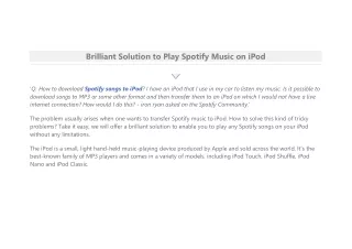 How to Play Spotify Music on iPod