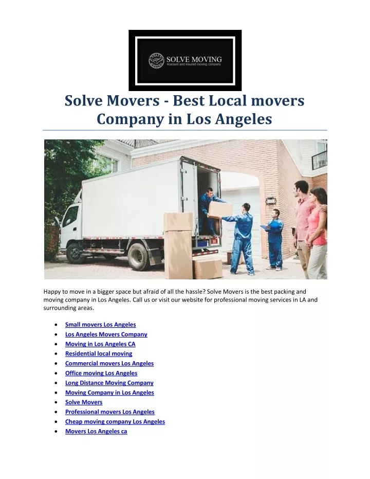 solve movers best local movers company