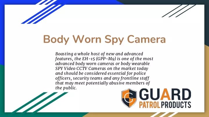 body worn spy camera