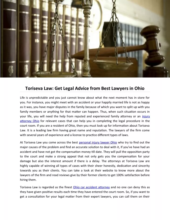 toriseva law get legal advice from best lawyers