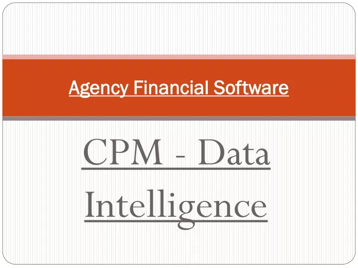 agency financial software