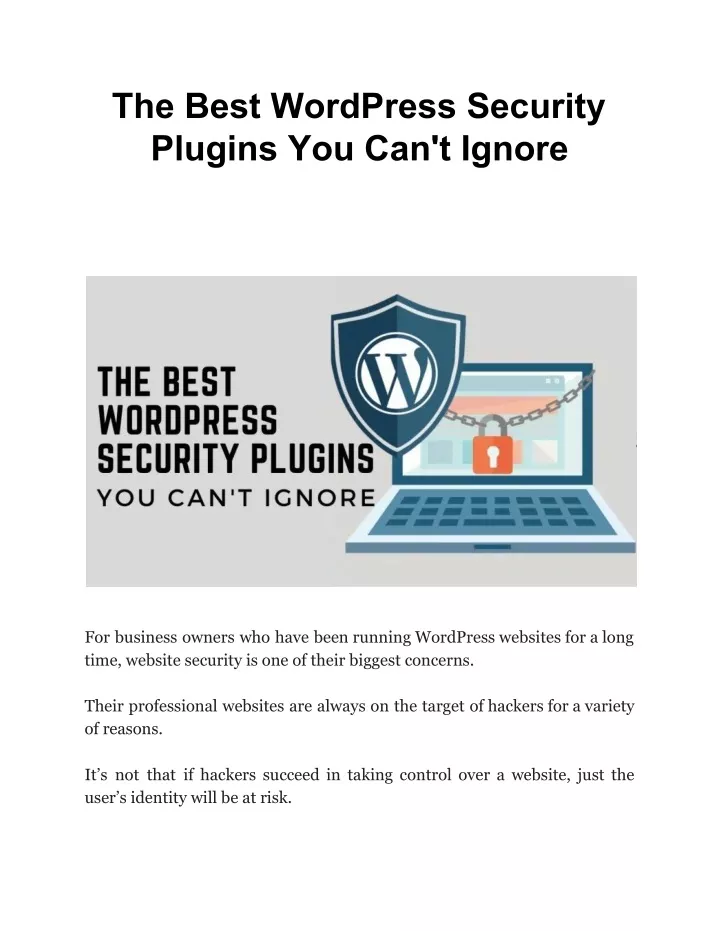 the best wordpress security plugins