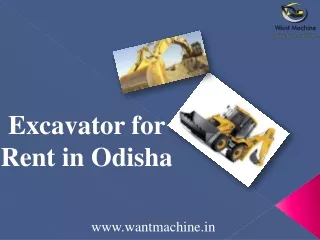 excavator for rent in odisha