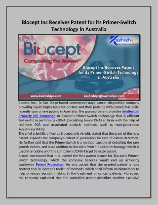 biocept inc receives patent for its primer switch