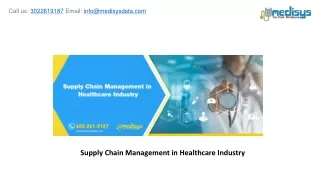 supply chain management in healthcare industry