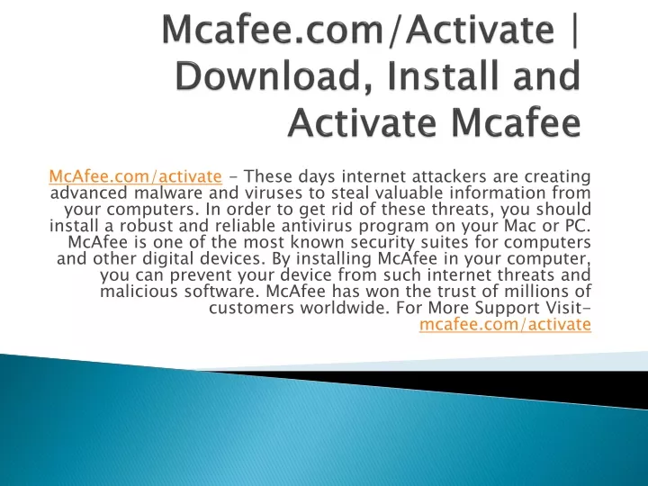 mcafee com activate download install and activate mcafee