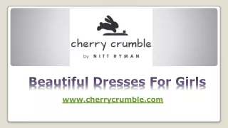 Beautiful Dresses for Girls - Cherry Crumble by Nitt Hyman