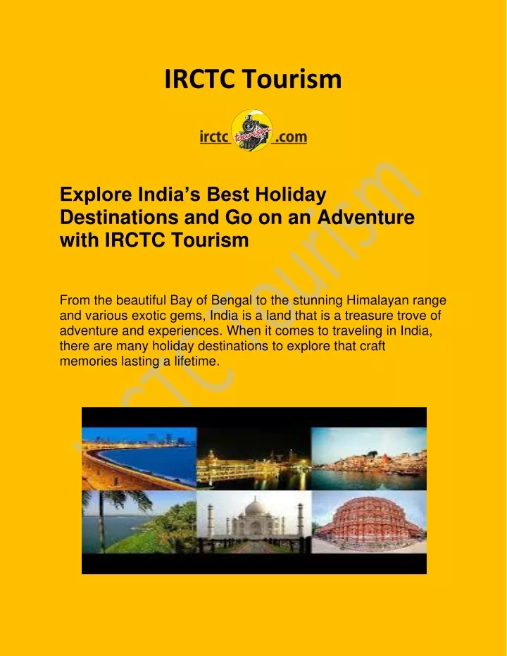 irctc tourism