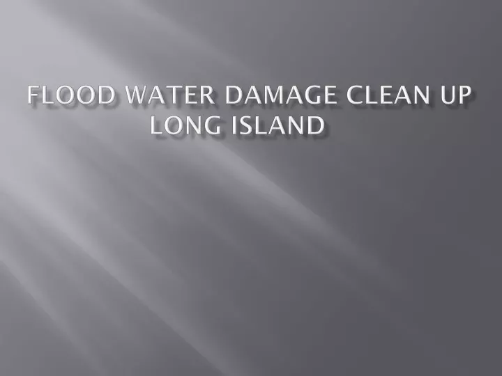 flood water damage clean up long island