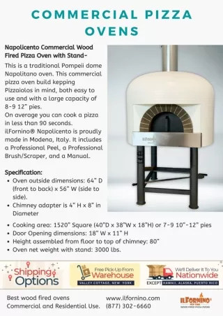 Commercial Wood Fired Fired Pizza Oven for Restaurant