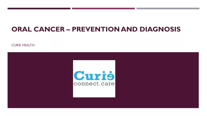 oral cancer prevention and diagnosis