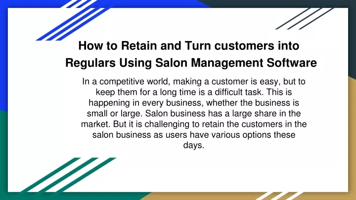 how to retain and turn customers into regulars using salon management software