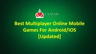 Best Multiplayer Online Mobile Games For Android/IOS