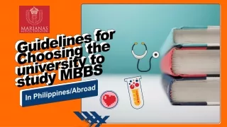 Guidelines for Choosing the university to study MBBS In Philippines - Marianas Education