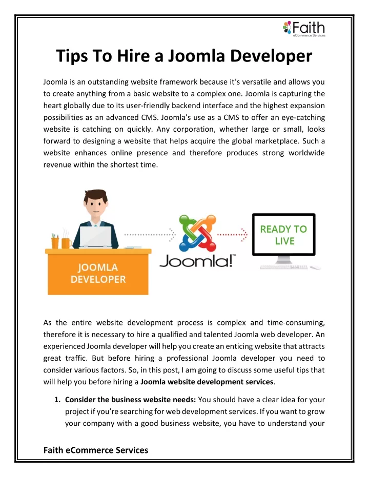 tips to hire a joomla developer