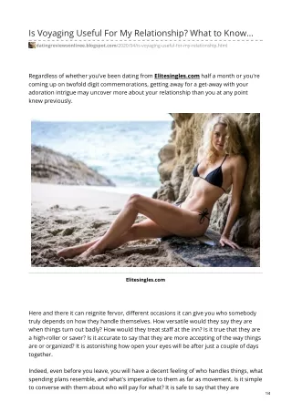 is voyaging useful for my relationship what