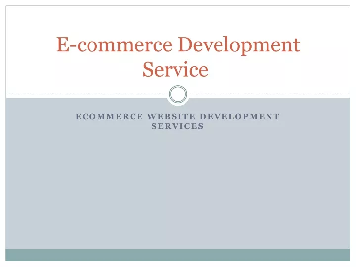 e commerce development s ervice
