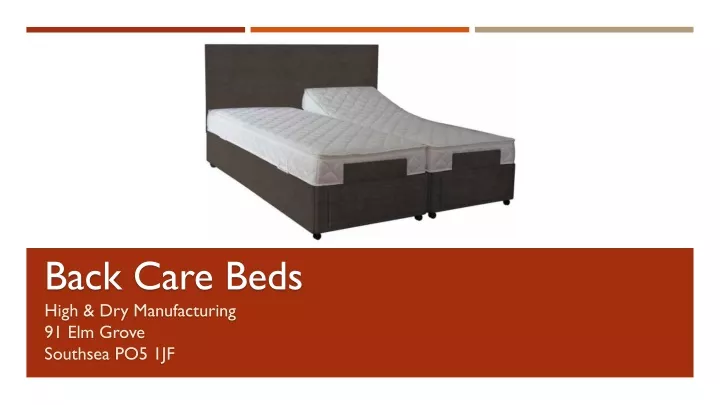 back care beds high dry manufacturing