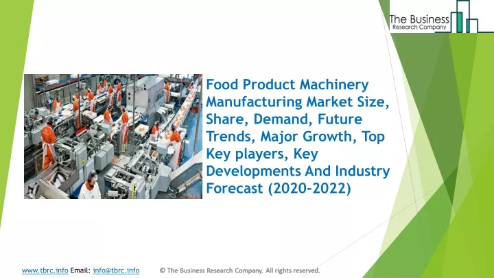 food product machinery manufacturing market size
