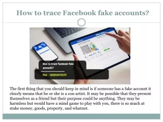 how to trace facebook fake accounts