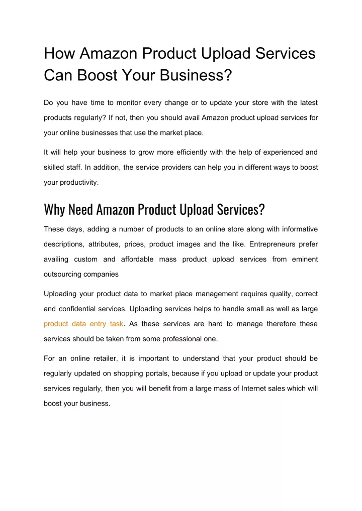 how amazon product upload services can boost your