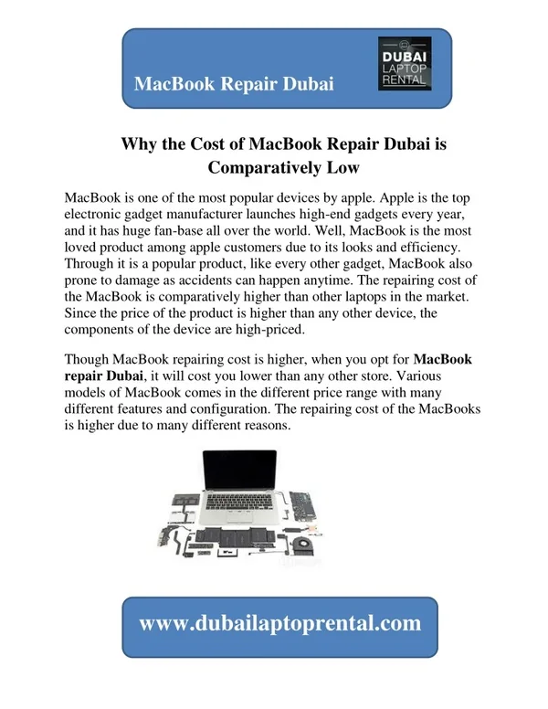 Why the Cost of MacBook Repair Dubai is Comparatively Low