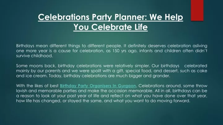 celebrations party planner we help you celebrate