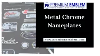 metal chrome nameplates